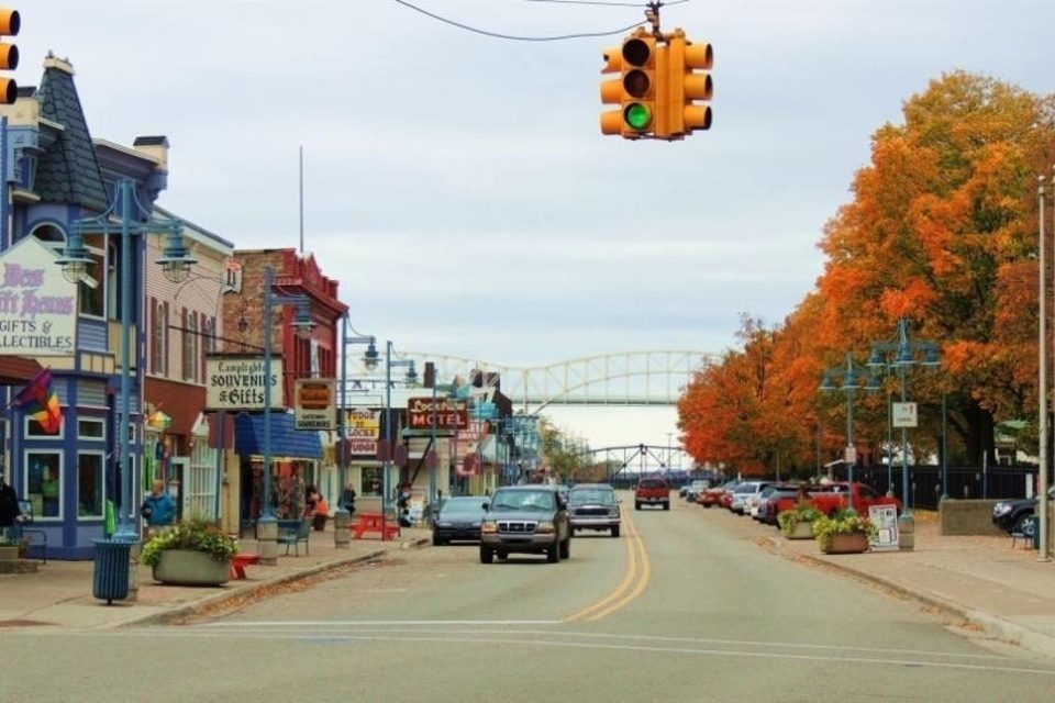 downtown sault ste marie in the fall Downtown