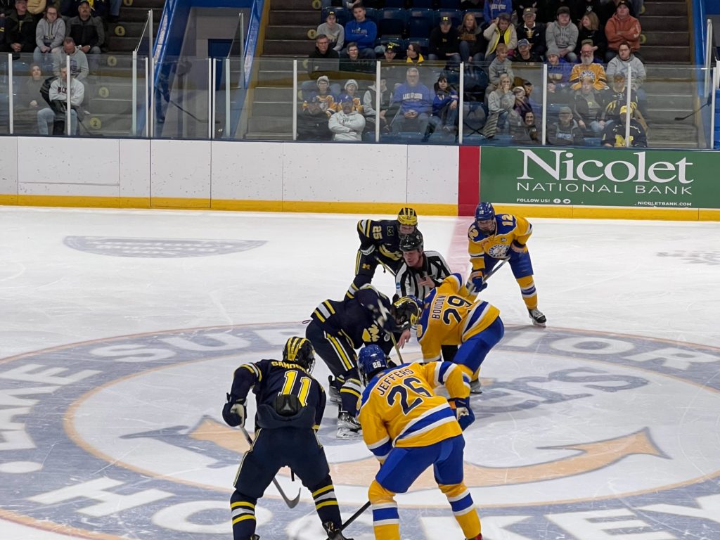lake state hockey face off