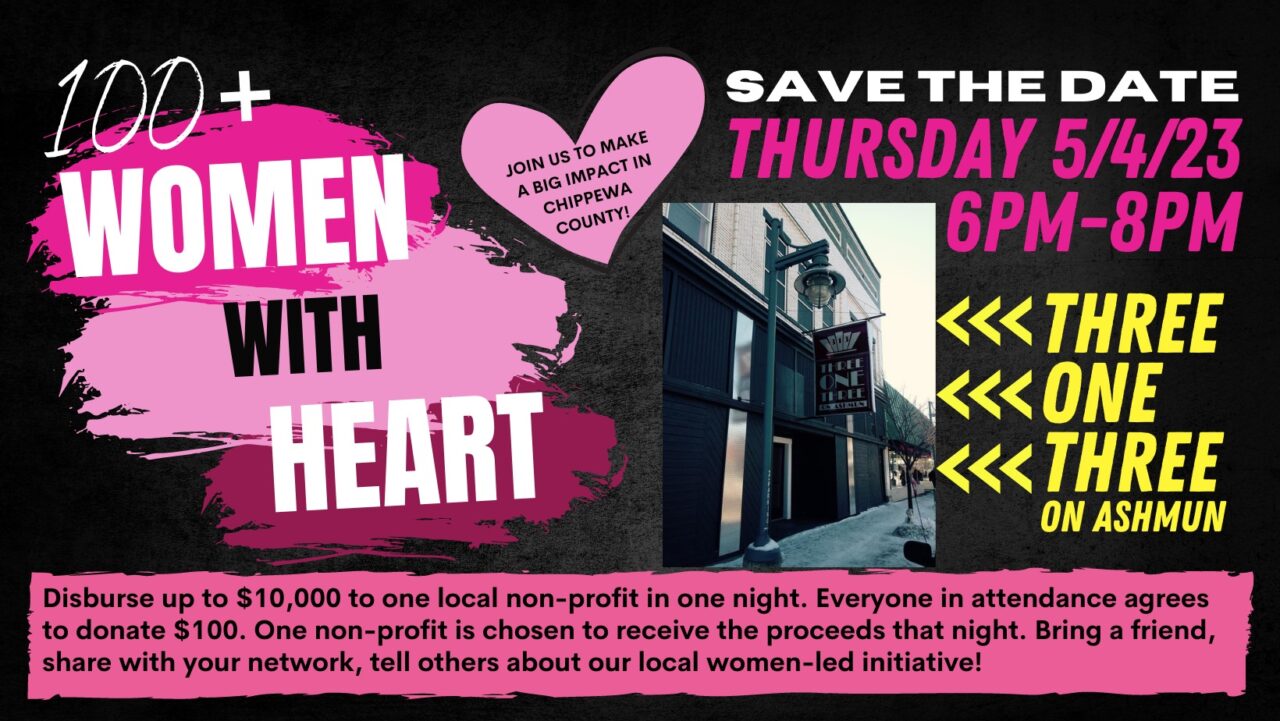 women with a heart infographic